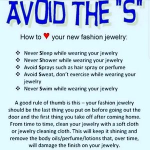 Jewelry Care Instructions